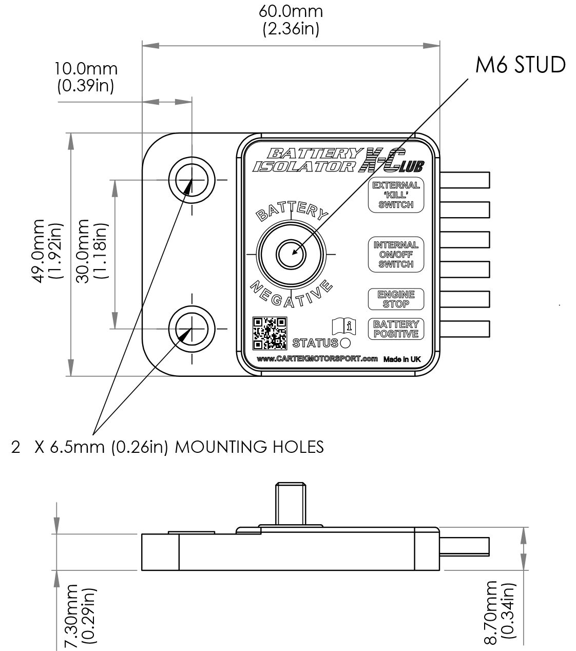 Cartek Battery Isolator X-Club Kit