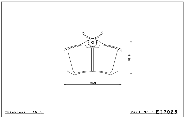 Endless Brake Pad Set EIP025 MX72