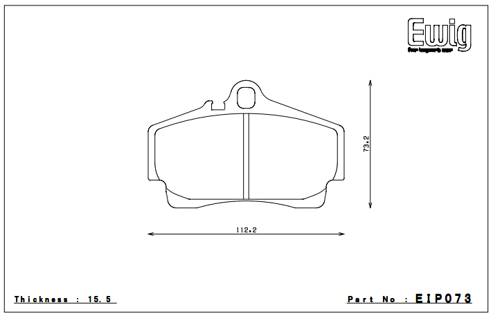 Endless Brake Pad Set EIP073 MX72