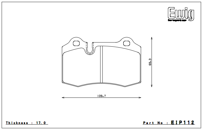 Endless Brake Pad Set EIP112 S580