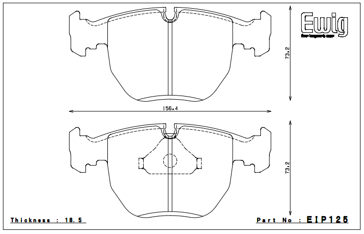 Endless Brake Pad Set EIP125 PC35