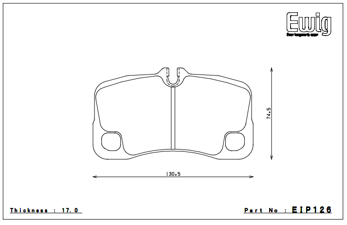 Endless Brake Pad Set EIP126 MX72 17mm