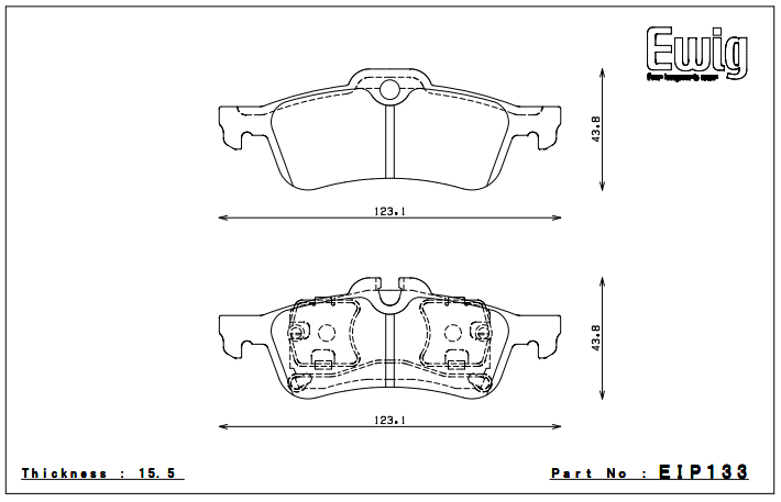 Endless Brake Pad Set EIP133 PC35
