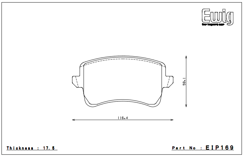 Endless Brake Pad Set EIP169 MX72