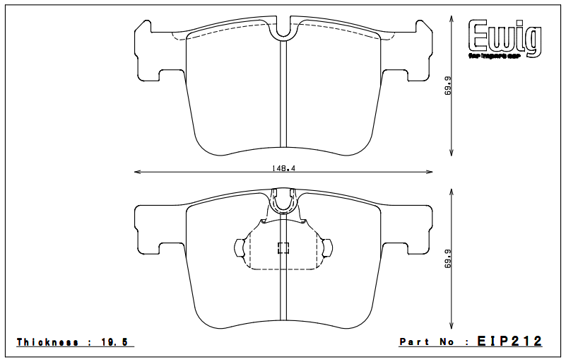 Endless Brake Pad Set EIP212 MX72
