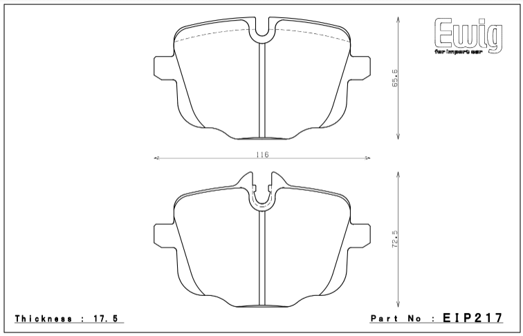 Endless Brake Pad Set EIP217 MX72