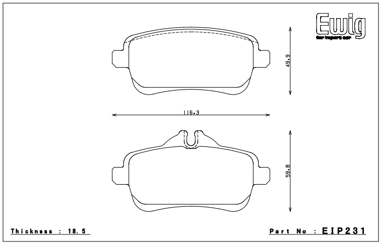 Endless Brake Pad Set EIP231 MX72