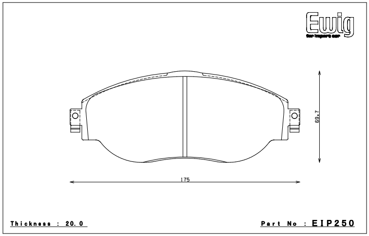 Endless Brake Pad Set EIP250 MX72