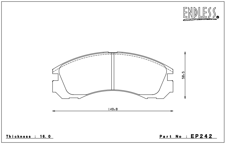 Endless Brake Pad Set EP242 MX72