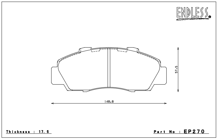 Endless Brake Pad Set EP270 MP