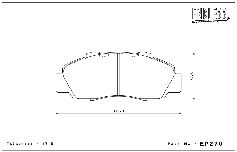 Endless Brake Pad Set EP270 MX72