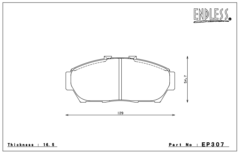 Endless Brake Pad Set EP307 MX72