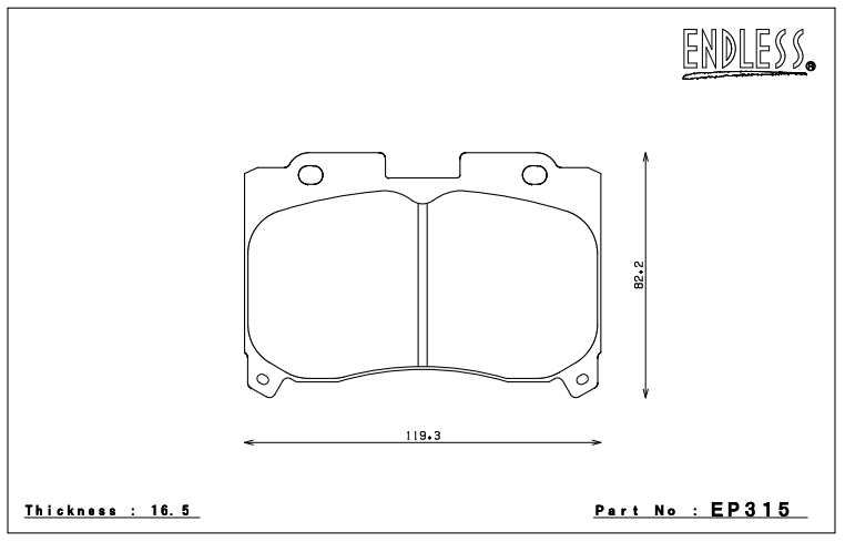 Endless Brake Pad Set EP315 MXPL
