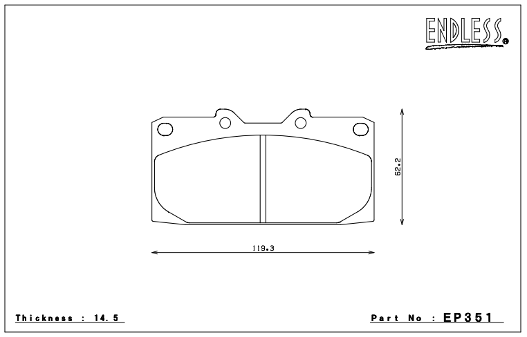 Endless Brake Pad Set EP351 MX72