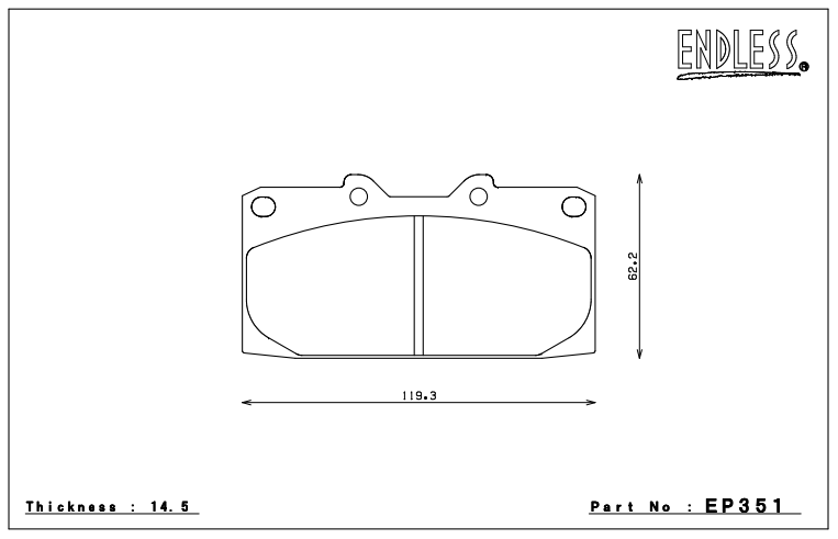 Endless Brake Pad Set EP351 S580