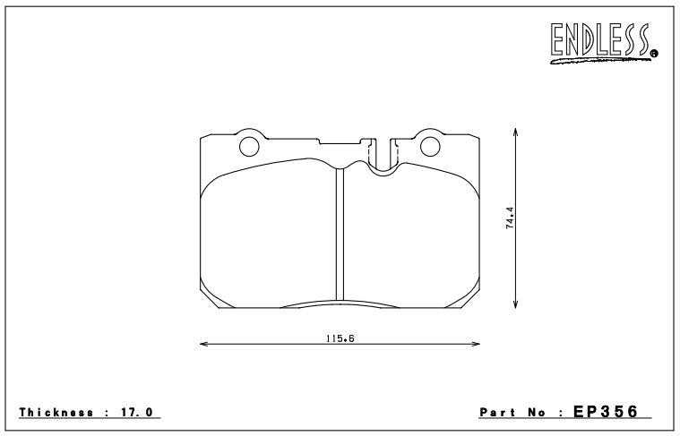 Endless Brake Pad Set EP356 MX72