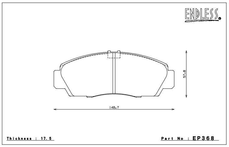 Endless Brake Pad Set EP368 MX72