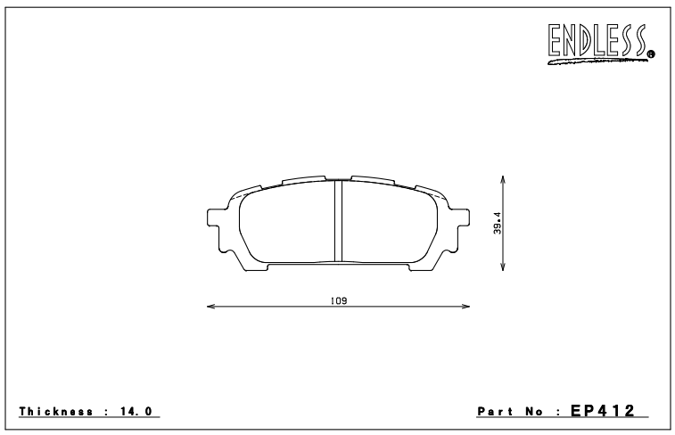 Endless Brake Pad Set EP412 ME20