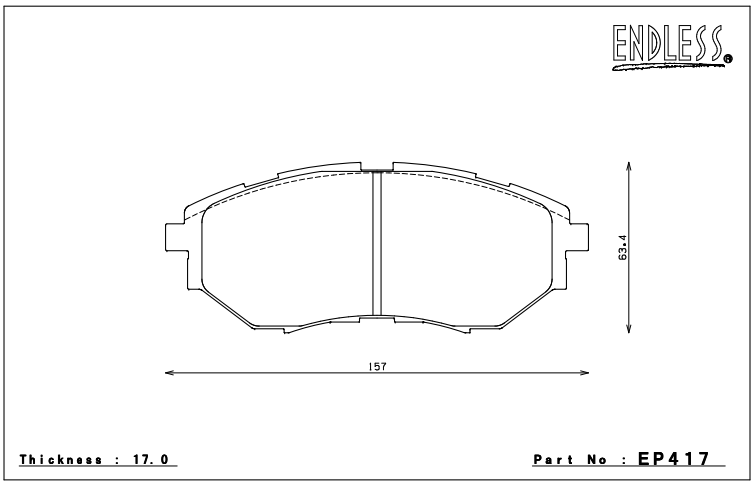 Endless Brake Pad Set EP417 MX72