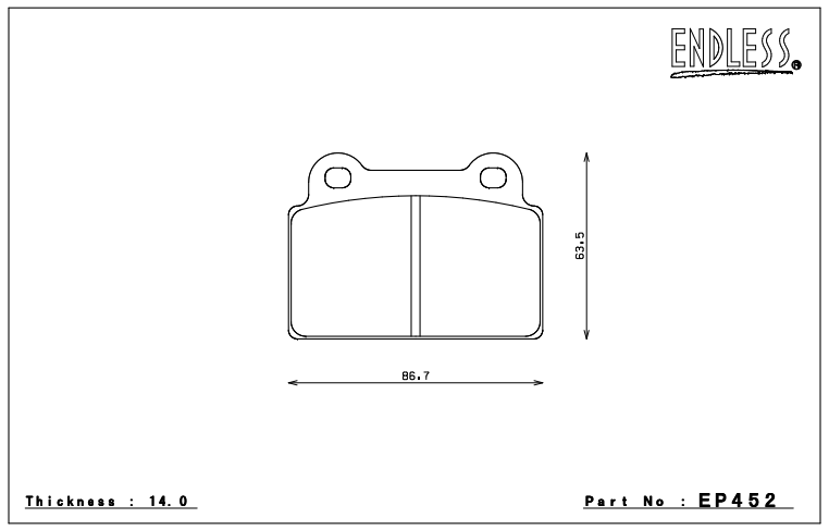 Endless Brake Pad Set EP452 MX72