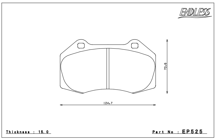 Endless Brake Pad Set EP525 MX72
