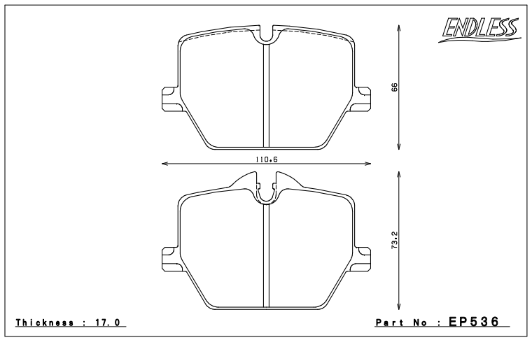 Endless Brake Pad Set EP536 MP