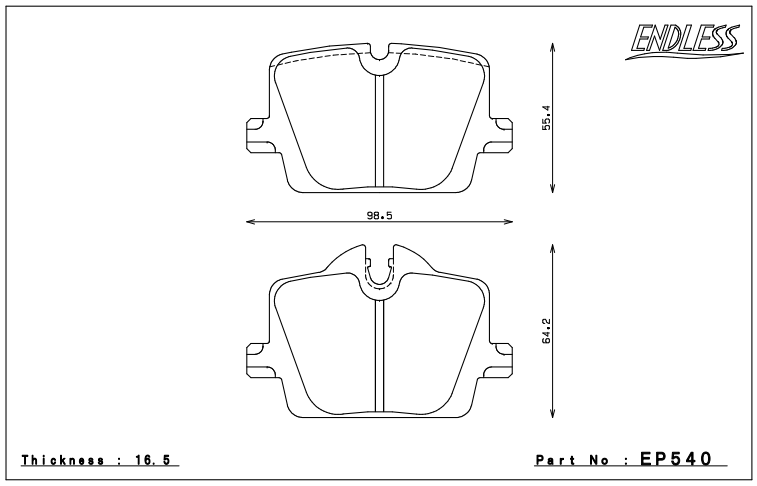 Endless Brake Pad Set EP540 MX72