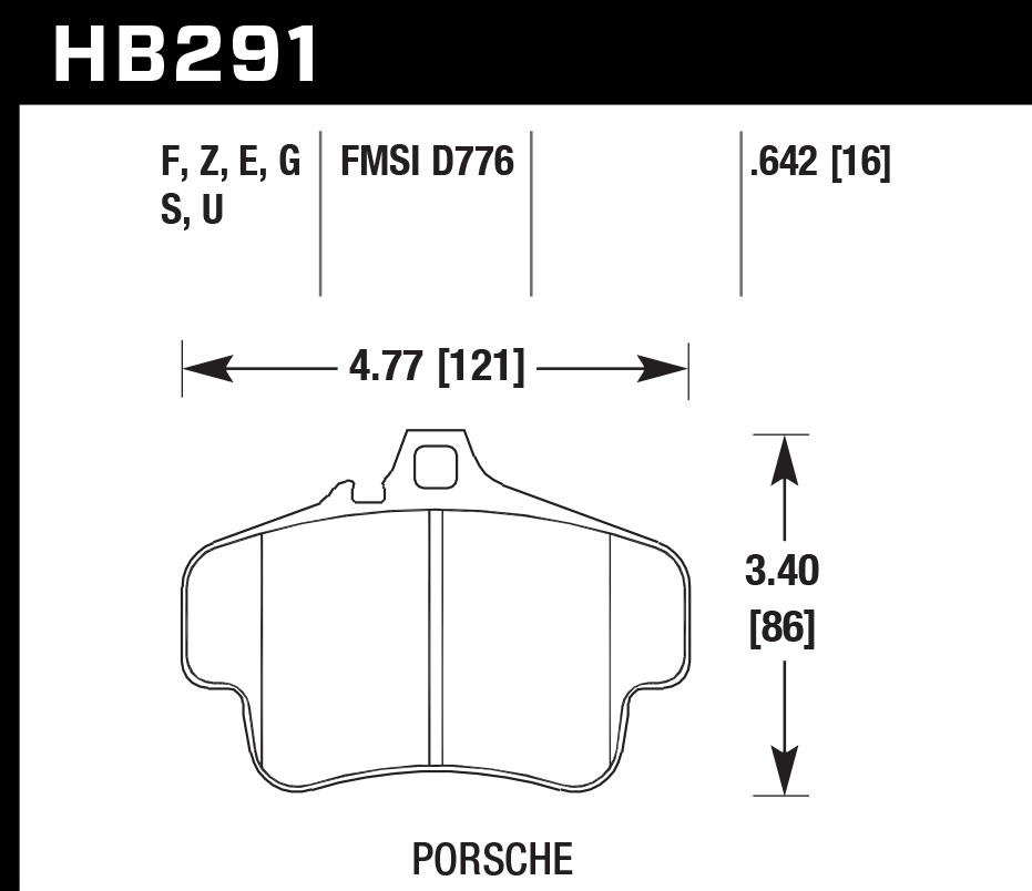 Hawk Brake Pad Set HB291U.642 DTC-70