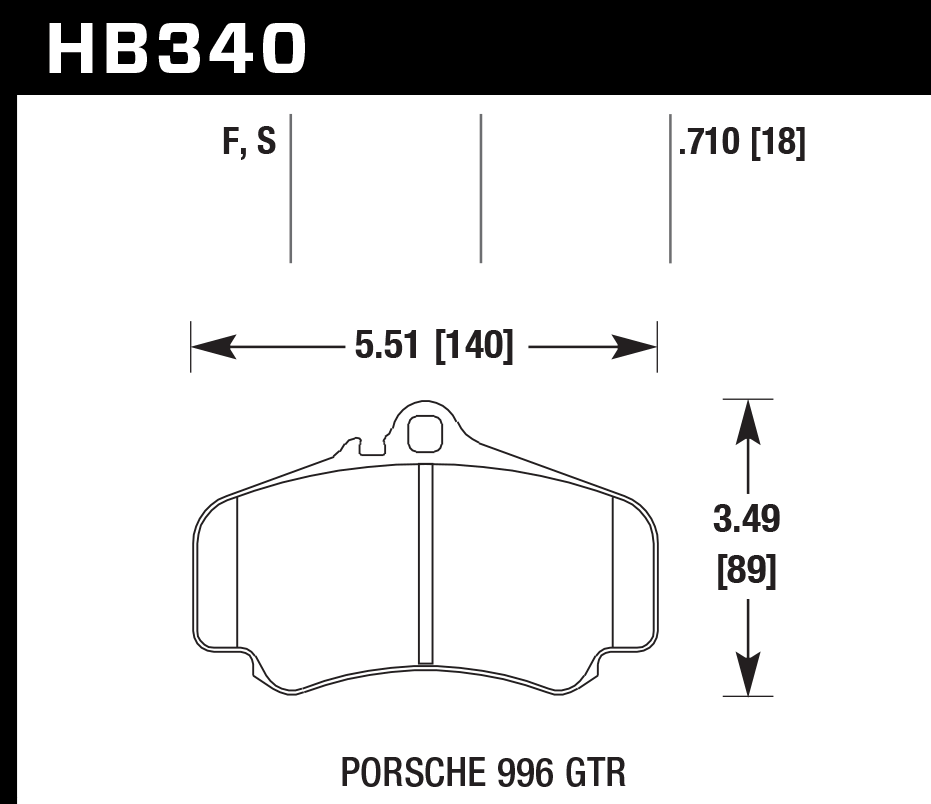 Hawk Brake Pad Set HB340S.710 HT-10