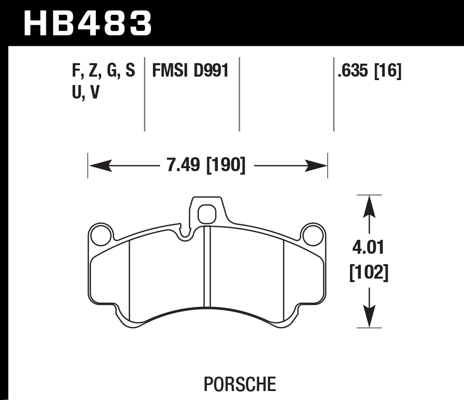 Hawk Brake Pad Set HB483G.635 DTC-60