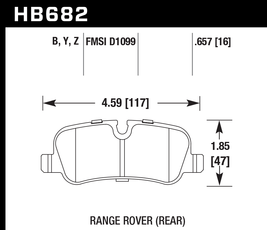 Hawk Brake Pad Set HB682Z.657 Performance Ceramic