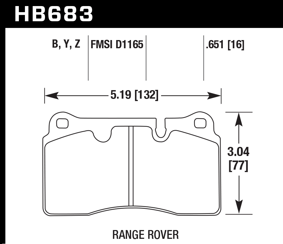 Hawk Brake Pad Set HB683Z.651 Performance Ceramic