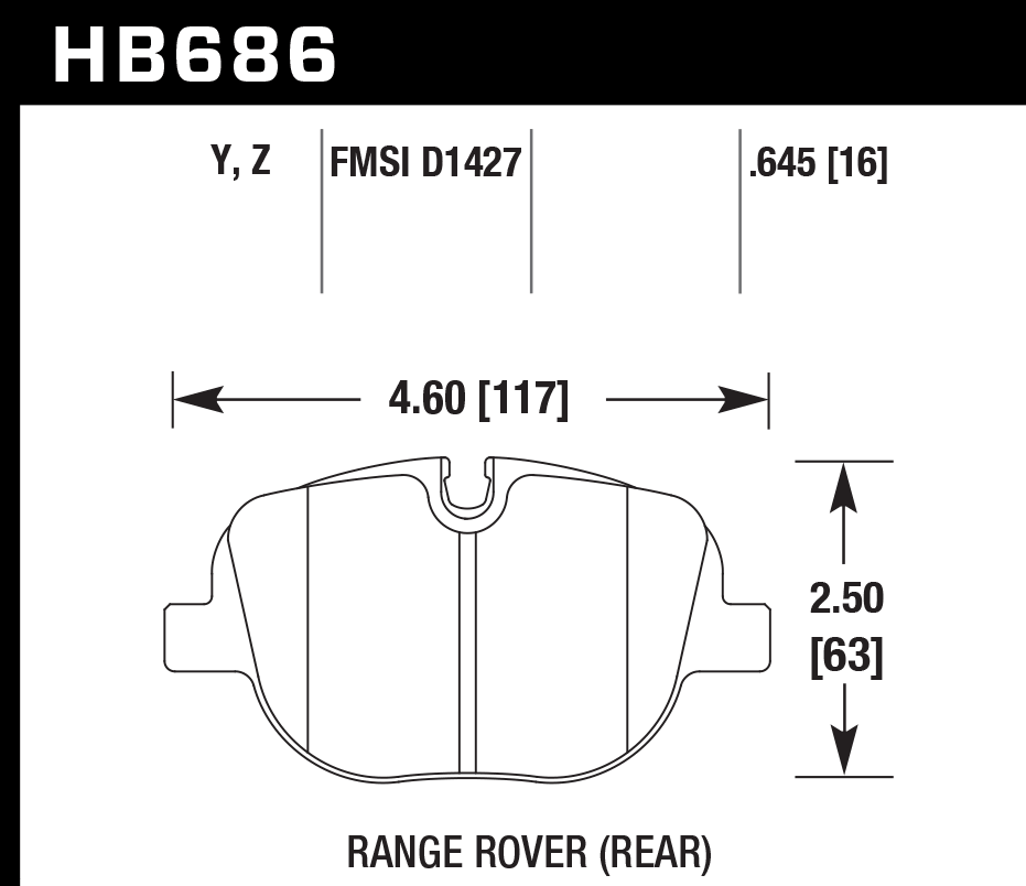 Hawk Brake Pad Set HB686Z.645 Performance Ceramic
