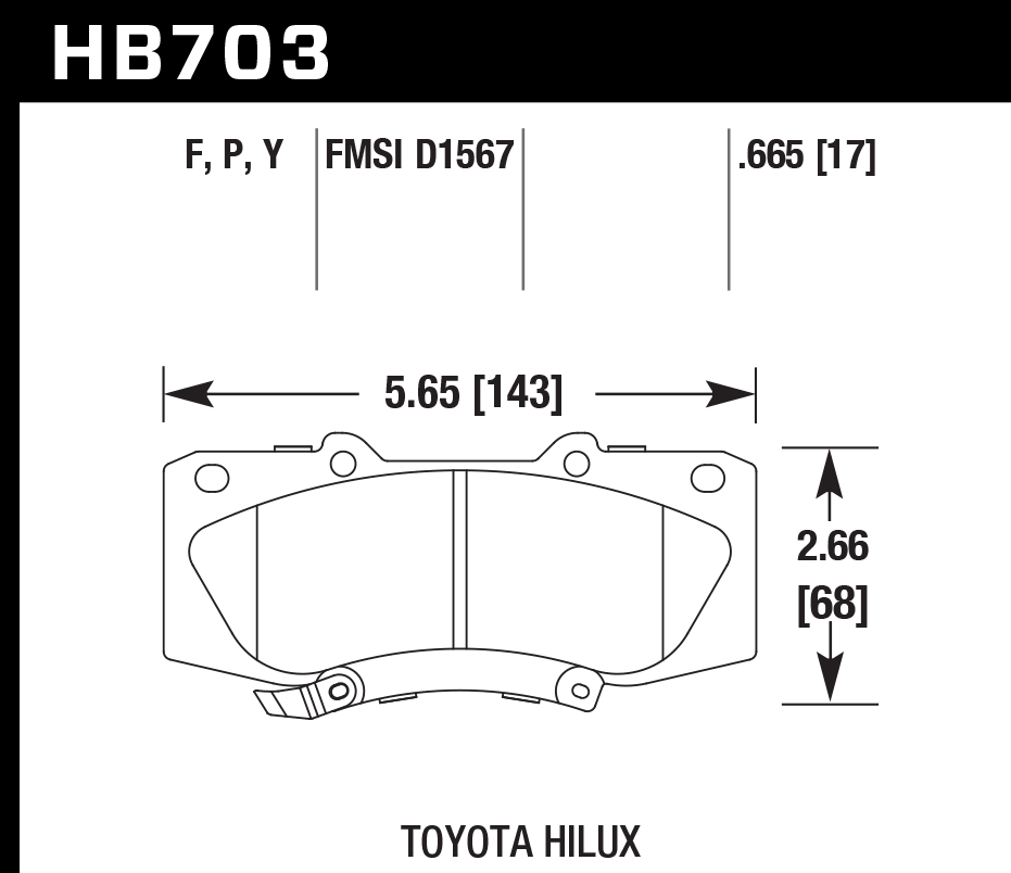 Hawk Brake Pad Set HB703P.665 Super Duty