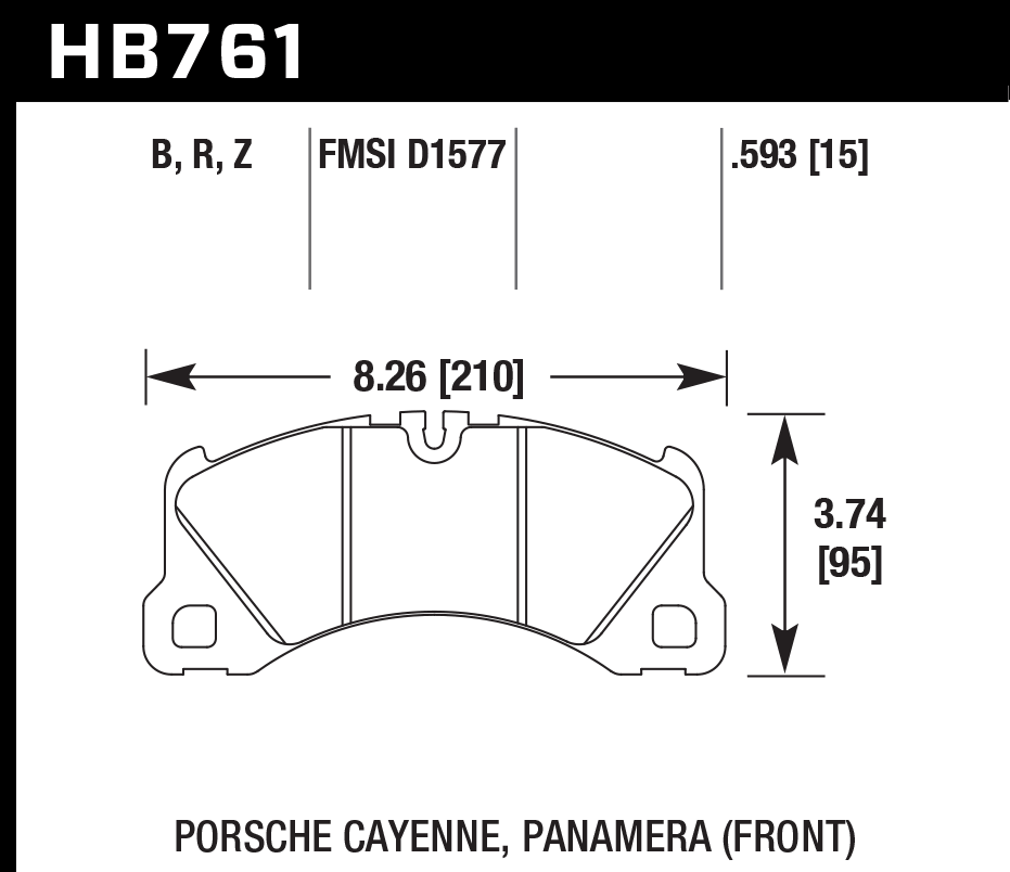 Hawk Brake Pad Set HB761Z.593 Performance Ceramic