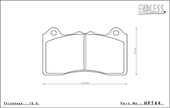 Endless Brake Pad Set HP744 MX72