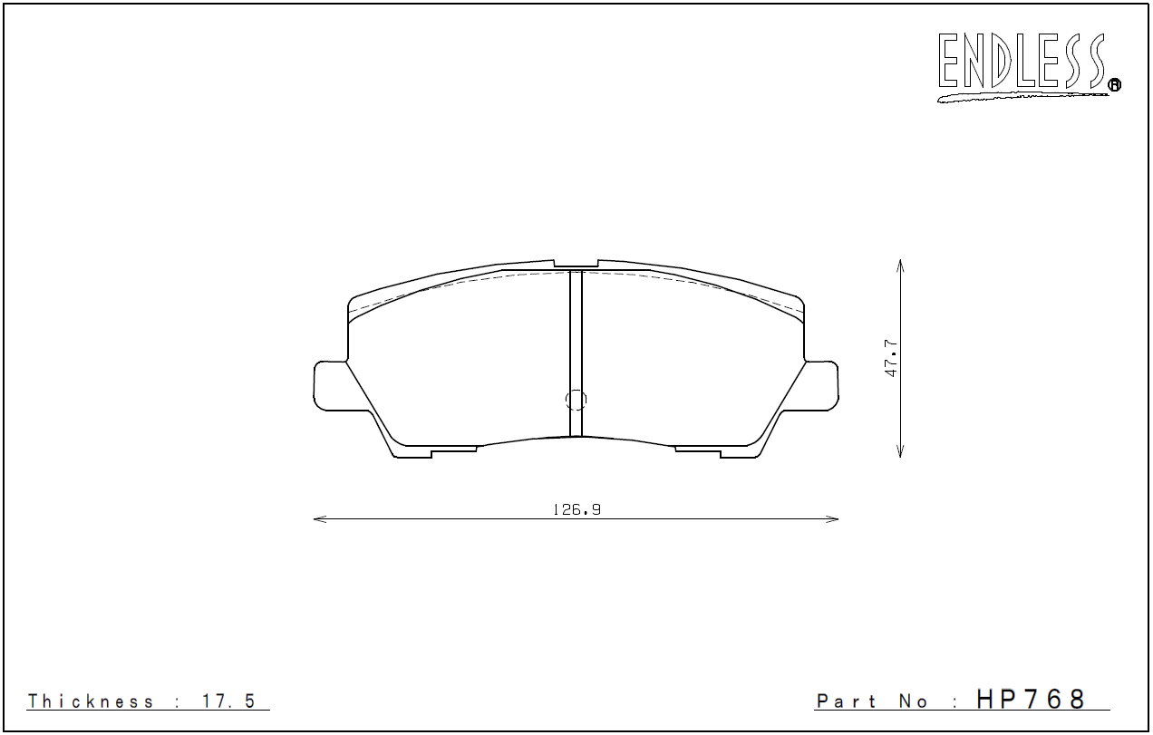 Endless Brake Pad Set HP768 MX72
