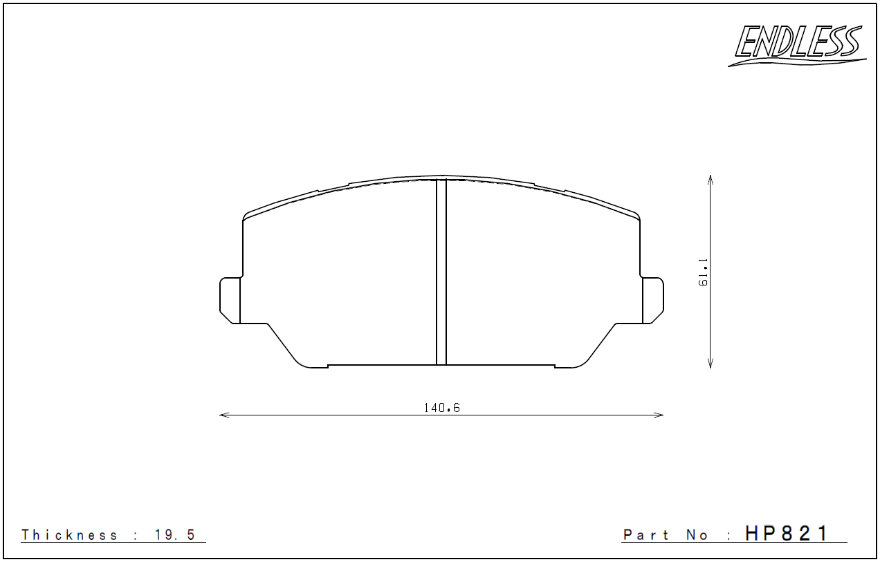 Hyundai i30N Front Endless Brake Pad Set HP821 MX72