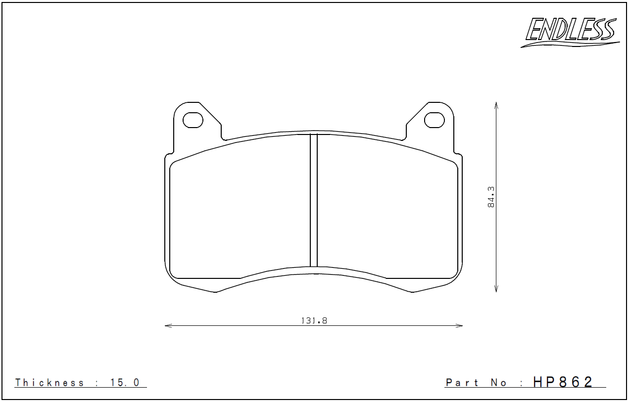 Endless Brake Pad Set HP862 MX72