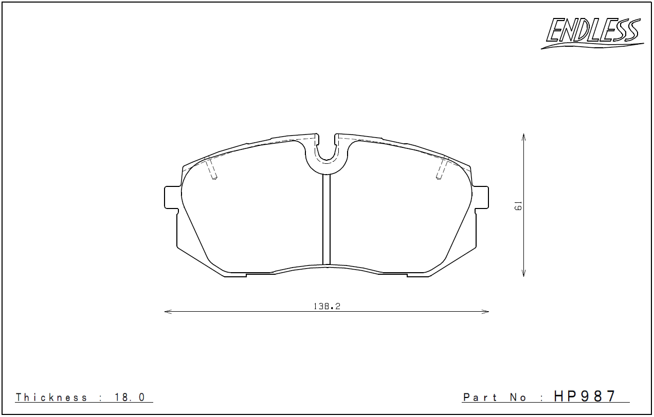 Hyundai i20 N FRONT Endless Brake Pad Set HP987 MX72