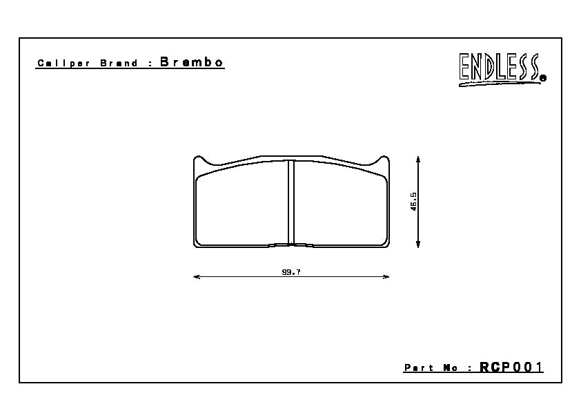 Endless Brake Pad Set RCP001 ME20