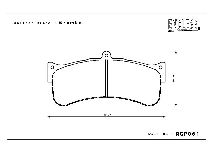 Endless Brake Pad Set RCP061 W003 29mm