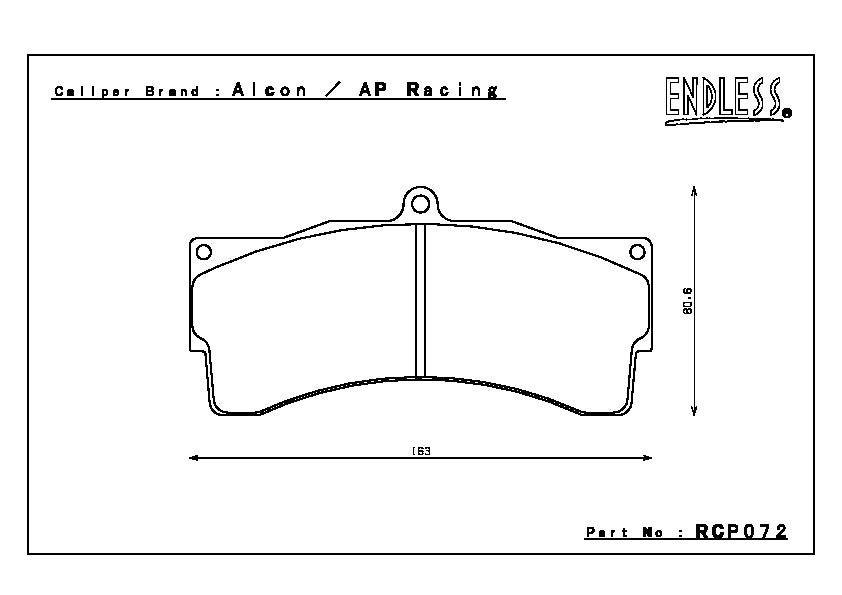 Endless Brake Pad Set RCP072 PC35 30mm