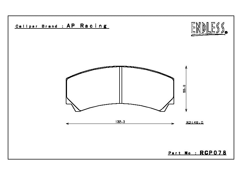 Endless Brake Pad Set RCP078 MX72