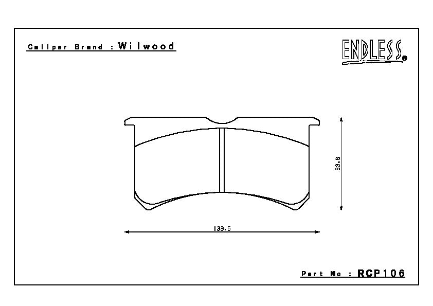 Endless Brake Pad Set RCP106 MX72 20mm
