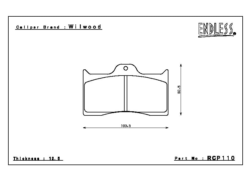 Endless Brake Pad Set RCP110 ME20