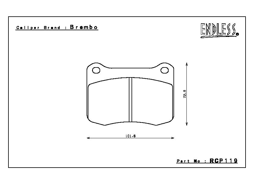 Endless Brake Pad Set RCP119 MP