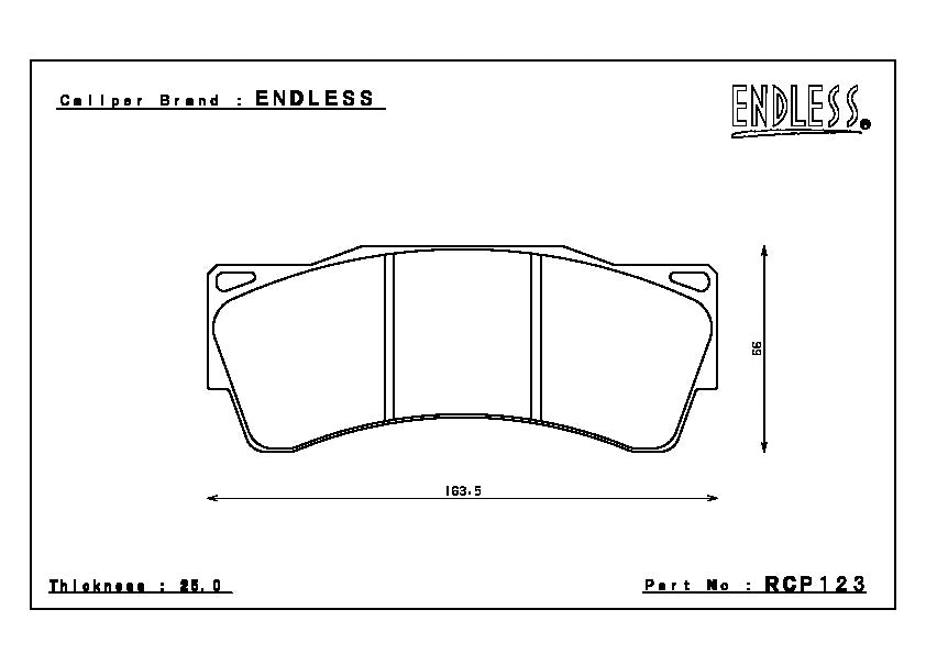 Endless Brake Pad Set RCP123 W003