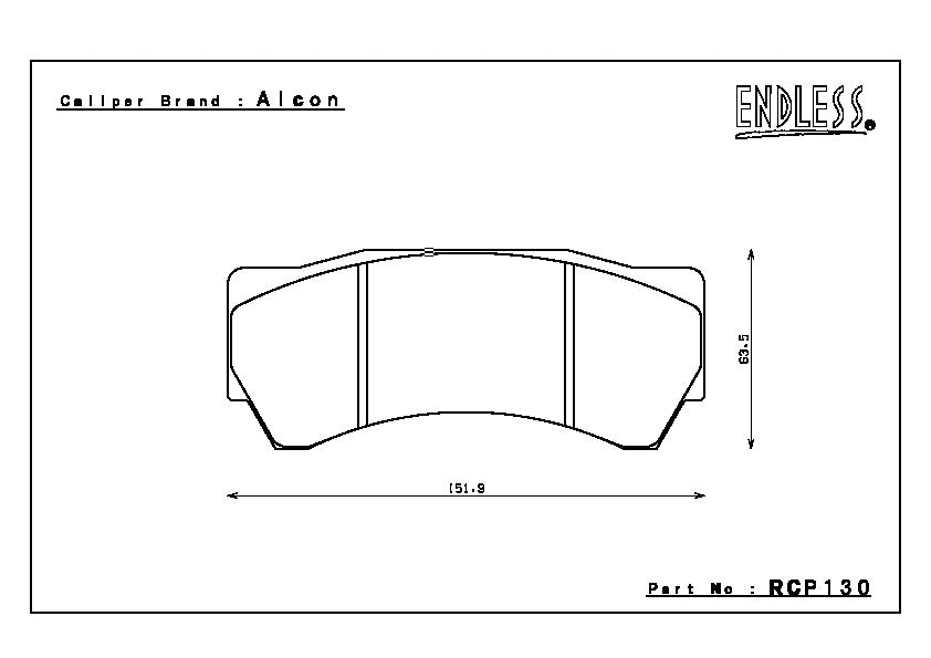 Endless Brake Pad Set RCP130 S580