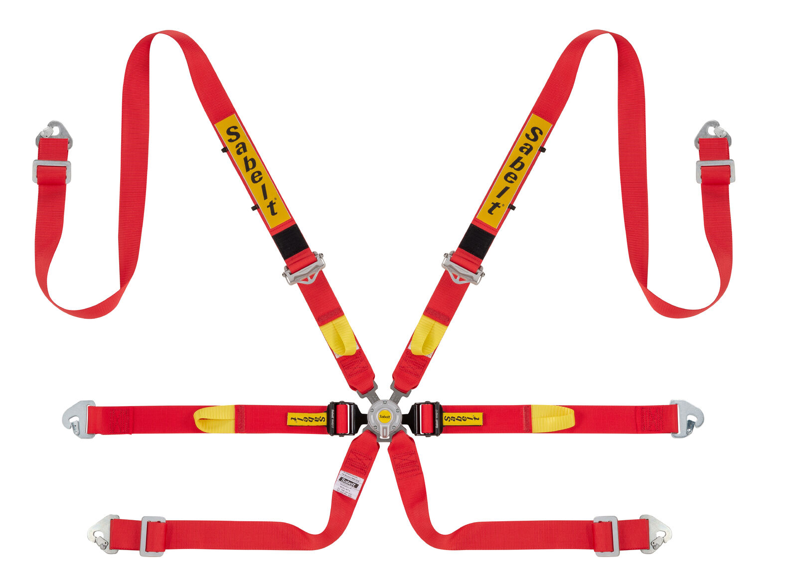 Sabelt 6-Point Alloy Endurance Harness – 2" Shoulder / Lap Belts (Pull-Down)